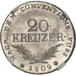 Rébellion du Tyrol (1809). 20 kreuzer 1809, Hall.