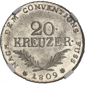 Tirolské povstanie (1809). 20 kreuzer 1809, Hall.