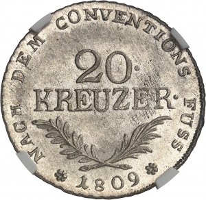 Tirolské povstanie (1809). 20 kreuzer 1809, Hall.