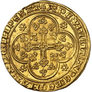 Flandern (Grafschaft), Louis de Male (1346-1384). Goldschild mit dem Stuhl und dem Löwen ND (1346-1384), Gent oder Mechelen.