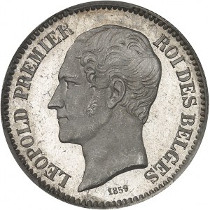 Leopoldo I (1831-1865). Prova 2 franchi, Frappe spéciale (SP) 1859, Bruxelles.