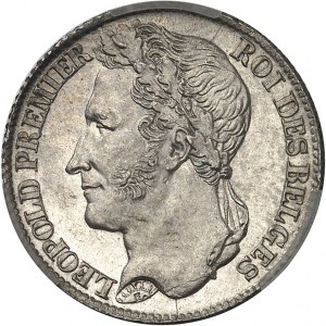 Leopold I (1831-1865). 1 franc laurel head 1844, Brussels.