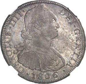 Carlo IV (1788-1808). 8 reales 1806 PJ, Potosi.