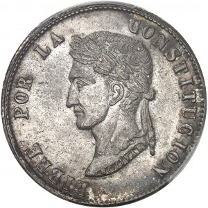 République. 8 soles 1856 FJ, Potosi.