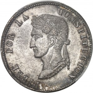 République. 8 soles 1856 FJ, Potosi.