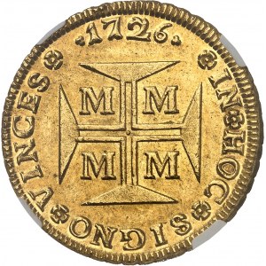 Jean V (1706-1750). 20000 reis (dobrão) 1726, M, Minas Gerais.