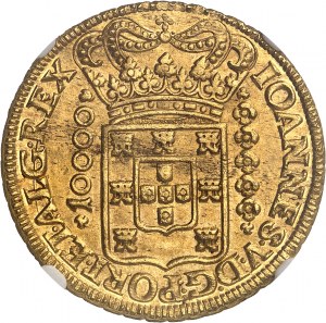 Johannes V. (1706-1750). 10000 Réis (meio dobrão) 1725, M, Minas Gerais.