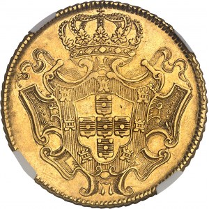 Jean V (1706-1750). 12800 reis (dobra) 1730, M, Minas Gerais.