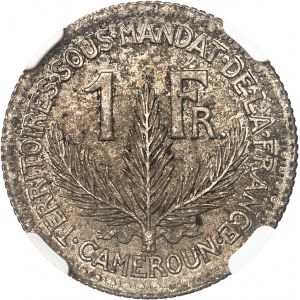 Sous mandat français (1919-1947). Épreuve de 1 franc en argent, sans ESSAI 1924, Paris.