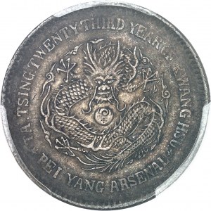 Empire of China, Guangxu (Kwang Hsu) (1875-1908), Zhili (Chihli) province. Dollar (7 mace 2 candareens) Year 23 (1897), Pei Yang Arsenal.