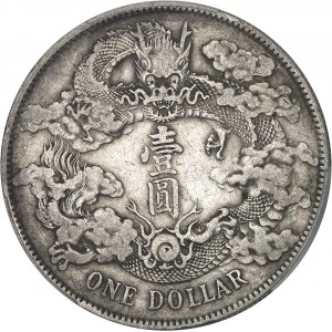 Čínské císařství, Puyi (Hsuan Tung), sjednocená ražba mincí (1905-1911). Dolar Year 3 (1911), Tientsin.