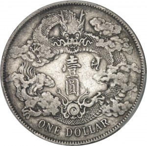 Čínské císařství, Puyi (Hsuan Tung), sjednocená ražba mincí (1905-1911). Dolar Year 3 (1911), Tientsin.