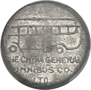 Contatori francesi in Cina. Gettone, The China General Omnibus Co Ltd, autobus ND di sinistra (1939).