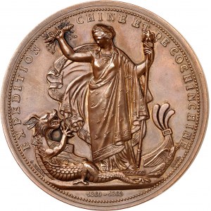 Druhé cisárstvo / Napoleon III (1852-1870). Medaila, expedícia do Číny a Kočinčína v rokoch 1860 až 1862, A. Borrel 1869, Paríž.