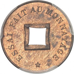 Tretia republika (1870-1940). Test sapéque z Monnaie de Paris, Frappe spéciale (SP) 1878, Paríž.