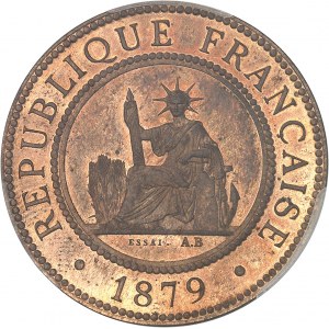 Terza Repubblica (1870-1940). Prova da 1 cent(ième), Frappe spéciale (SP) 1879, Parigi.