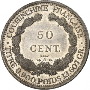 Třetí republika (1870-1940). Test 50 centů, Frappe spéciale (SP) 1879, A, Paříž.