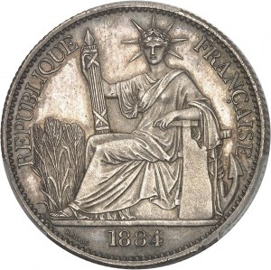 IIIe République (1870-1940). 50 cent(ièmes), Flan bruni (PROOF) 1884, A, Paris.