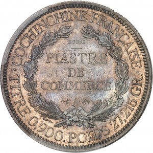 Tretia republika (1870-1940). Essai de la piastre de commerce, Frappe spéciale (SP) 1879, A, Paris.
