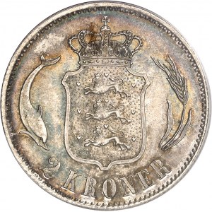 Christian IX (1863-1906). 2 kroner 1875 CS, Copenhague.