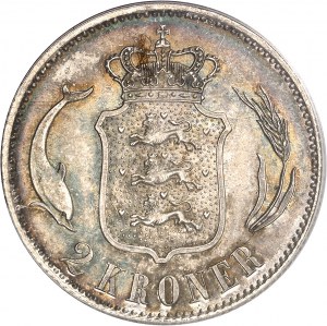 Christian IX (1863-1906). 2 kroner 1875 CS, Copenhague.