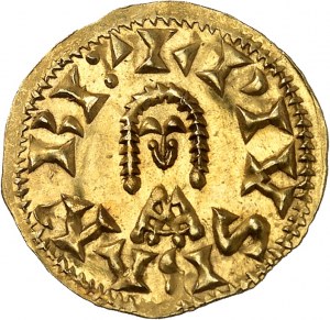 Vizigóti, Swinthila (621-631). Tremissis ND (621-631), Barbi (Municipium Barbitanus / nyní Martos).