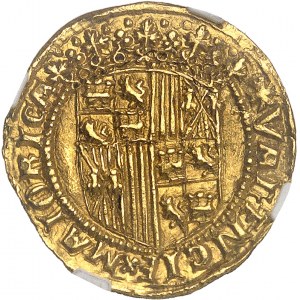 Ferdinand a Izabela (1476-1516). Dukát o vyhlásení ND (1479-1504) S-S, Valencia.