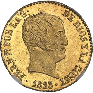 Ferdinand VII (1808-1833). 80 Reales 1823 SP, B, Barcelona.