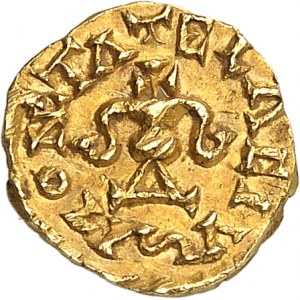 Aquitanien, Banassac, monetäre Elafius. Tremissis ND (c.620-640), Banassac.