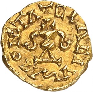 Akvitánia, Banassac, peňažný Elafius. Trémissis ND (asi 620-640), Banassac.