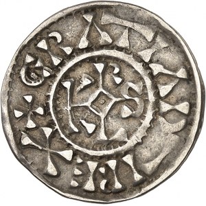 Karol II. lysý (840-877). Denár ND, Lisieux.