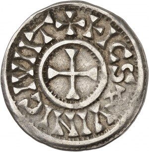 Karol II. lysý (840-877). Denár ND, Lisieux.