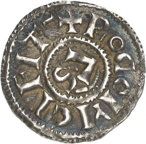 Ludvík IV. z Outremeru (942-946). Denár ND, Rouen.