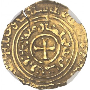Louis IX dit Saint Louis (1245-1270). Dinar d’or frappé en Palestine 1251, Saint Jean d’Acre.
