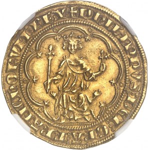 Philippe IV, dit Philippe le Bel (1285-1314). Denier d’or à la masse, ou masse d’or, 1ère émission ND (1296-1310).