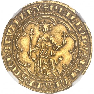 Filip IV., známý jako Filip Spravedlivý (1285-1314). Denier d'or à la masse nebo masse d'or, 1. vydání ND (1296-1310).