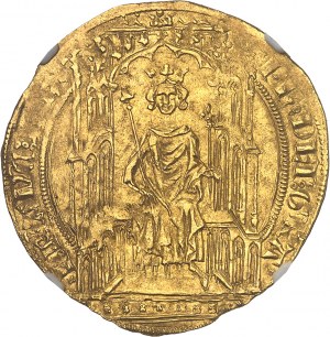 Philippe VI (1328-1350). Double d’or, 1ère émission ND (1340).