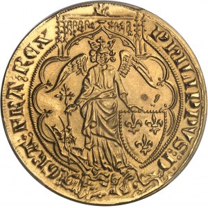 Philippe VI (1328-1350). Frappe moderne de l’Ange d’or de Philippe VI [1640] (c.1972), Monnaie de Paris pour NI (Numismatique Internationale).