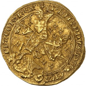 Philippe VI (1328-1350). Florin Georges, 1ère émission ND (1341), Angers.