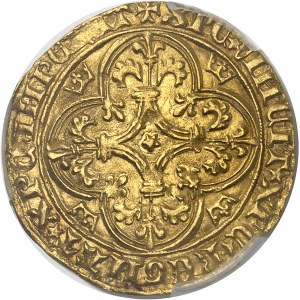 Charles VI (1380-1422). Gold shield with crown, 2nd issue ND (1388-1389).