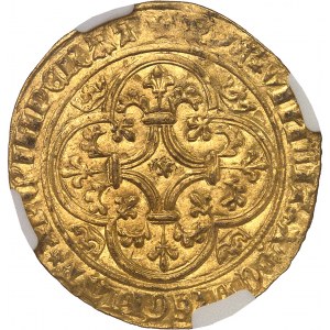 Charles VI (1380-1422). Écu d’or à la couronne, 4e émission ND (1394-1411), Saint-Pourçain.