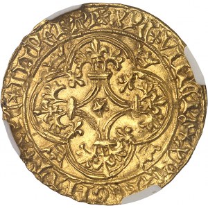 Karl VI. (1380-1422). Goldschild mit Krone, 5. Ausgabe ND (1411-1418), La Rochelle.