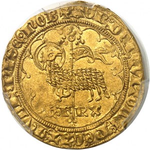 Karel VI (1380-1422). Agnel d'or, 2. vydání ND (1417), Paříž.