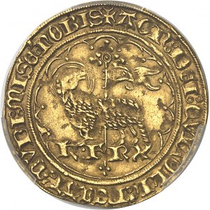 Karel VI (1380-1422). Agnel d'or, 2. vydání ND (1417), Paříž.