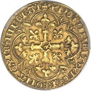 Karol VI (1380-1422). Agnel d'or, 2. vydanie ND (1417), Paríž.