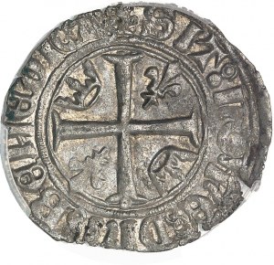 Charles VI (1380-1422). Blanc dit Guénar, 6th ND issue (1417), Villeneuve-lès-Avignon.