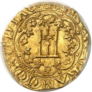 Carlo VI (1380-1422). Oro genovese, con fiorami polilobati ND, Genova.