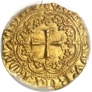 Karel VI (1380-1422). Janovské zlato, s polyloby flory ND, Janov.