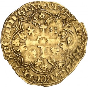 Charles VII (1422-1461). Agnel d'or, 3rd issue with ND cross (1427), Montpellier.