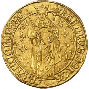 Carlo VII (1422-1461). Royal d'or, 2a emissione ND (1431), C, Chinon.